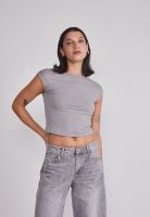 Polera Mujer Espalda Rebajada Gris Sioux