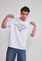 Polera Hombre Relaxed Gorras Blanco Sioux