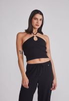 Peto Mujer Tejido Argolla Negro Sioux