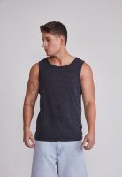 Polera Sin Manga Hombre Sin Manga Lavada Negro Sioux