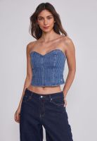 Peto Mujer Strapless Celeste Sioux