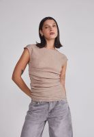 Polera Mujer Recogida Cintura Beige Sioux