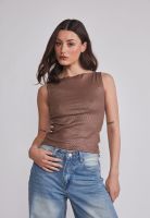 Peto Mujer Cuello Bote Beige Sioux