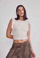 Polera Mujer Manga Vuelos Beige Sioux