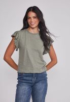 Polera Mujer Manga Brillos Verde Sioux