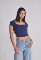 Polera Mujer Cuadrado Azul Sioux