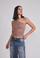 Peto Mujer Crop Un Hombro Café Sioux