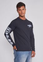 Polera Hombre Estampada Brazos Negro Sioux