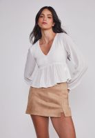 Blusa Mujer Corte Busto Blanco Sioux