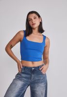 Peto Mujer Crop Elasticado Azul Sioux