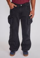 Jeans Hombre Multicargo 3D Cierres Negro Sioux