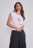 Polera Mujer Drinks Blanco Sioux