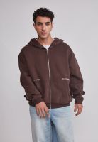 Polerón Hombre Cierre Print Café Sioux