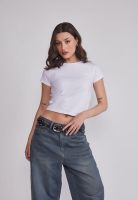 Polera Mujer Básica Lisa Blanco Sioux