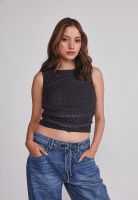 Peto Mujer Drapeado Trend Negro Sioux