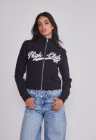 Polerón Mujer Ajustado Varsity Negro Sioux