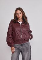 Chaqueta Mujer Ecocuero Burdeo Sioux