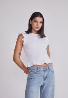 Polera Mujer Vuelos Mangas Blanco Sioux