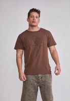 Polera Hombre Borde Bordado Café Sioux