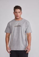 Polera Hombre Lavada Bordado Gris Sioux