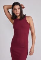 Vestido Mujer Largo Rib Burdeo Sioux