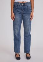 Jeans Mujer Recto Efecto Desgastado Azul Sioux