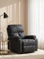 Berger Reclinable de Lino Negro Matheus VS8070BBL