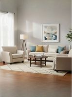 Living 3 Cuerpos New Charlotte Beige + 2 Bergers KM2500