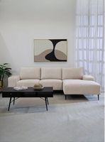 Sofá Seccional Izquierdo Moderno Beige Castelo KM2315LIV