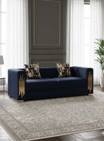 Sofá Elegante 3 Cuerpo Moderno Negro Spencer