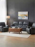 Living Reclinable Gris 1 Sofá 3 Cuerpos + 2 Bergers Castle Set98023GR