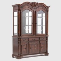 Vitrina Chelsea Tradicional de Madera Clasic Café