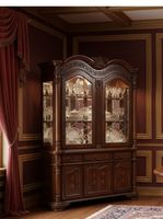 Vitrina Chelsea Tradicional de Madera Clasic Café