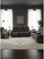 Living Reclinable Sofá 3 Cuerpos + Sofá 2 Cuerpos + 1 Berger Gris Verona 6035SLR