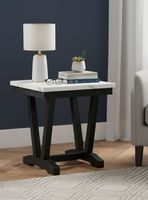 Mesa Lateral Moderna Mármol Rodeus Blanca T4931E