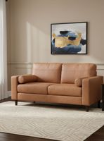 Sofá 2 Cuerpos Lousiana Vintage Cuero viejo Café JG8002L