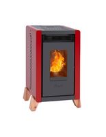 Estufa a pellet Bambu 6000 roja Amesti