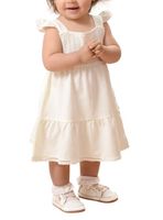 Vestido Bebé Niña Jersey Algodón con Aplicación Tejida