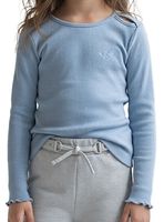 Polera Manga Larga Niña de Algodón con Bordado