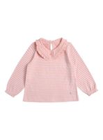 Polera Manga Larga Bebé Niña con Rayas y Cuello