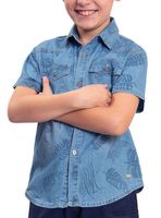 Camisa Mezclilla Niño Verano Estampada
