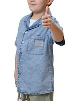 Camisa Mezclilla Niño con Bolsillo