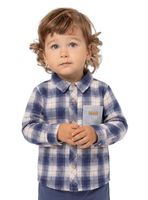 Camisa Manga Larga Afranelada Bebé Niño Cuadros