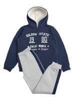 Conjunto Polerón y Pantalón Buzo Franela Niño con Estampado Relieve