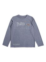 Polera Manga Larga Afranelada Niño con Estampado Terciopelo