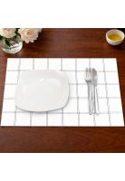 Individual de mesa Nautica Home 45x30cm blanco a cuadros