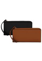 2 Billeteras de mujer Delia negra y brown Carven