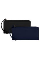 2 Billeteras de mujer Delia negra y azul Carven