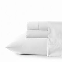 Juego de sábanas Nautica 4 piezas microfibra king blanca