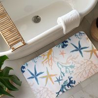 Alfombra de baño Nautica Home PVC antideslizante 39x69cm corales de mar